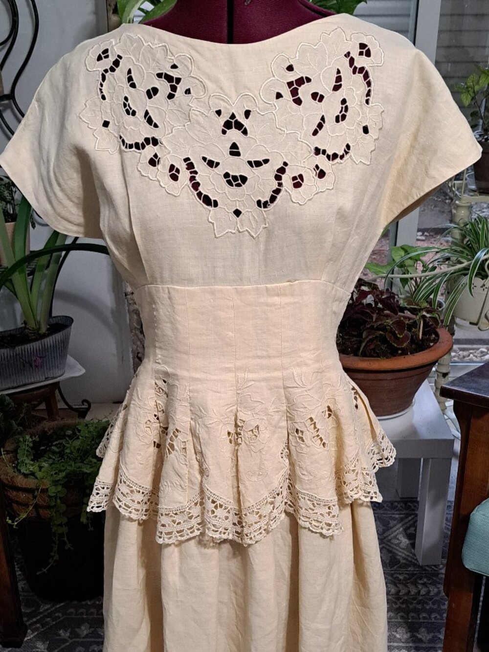 Vintage Marie St. Claire Linen Dress Size 8